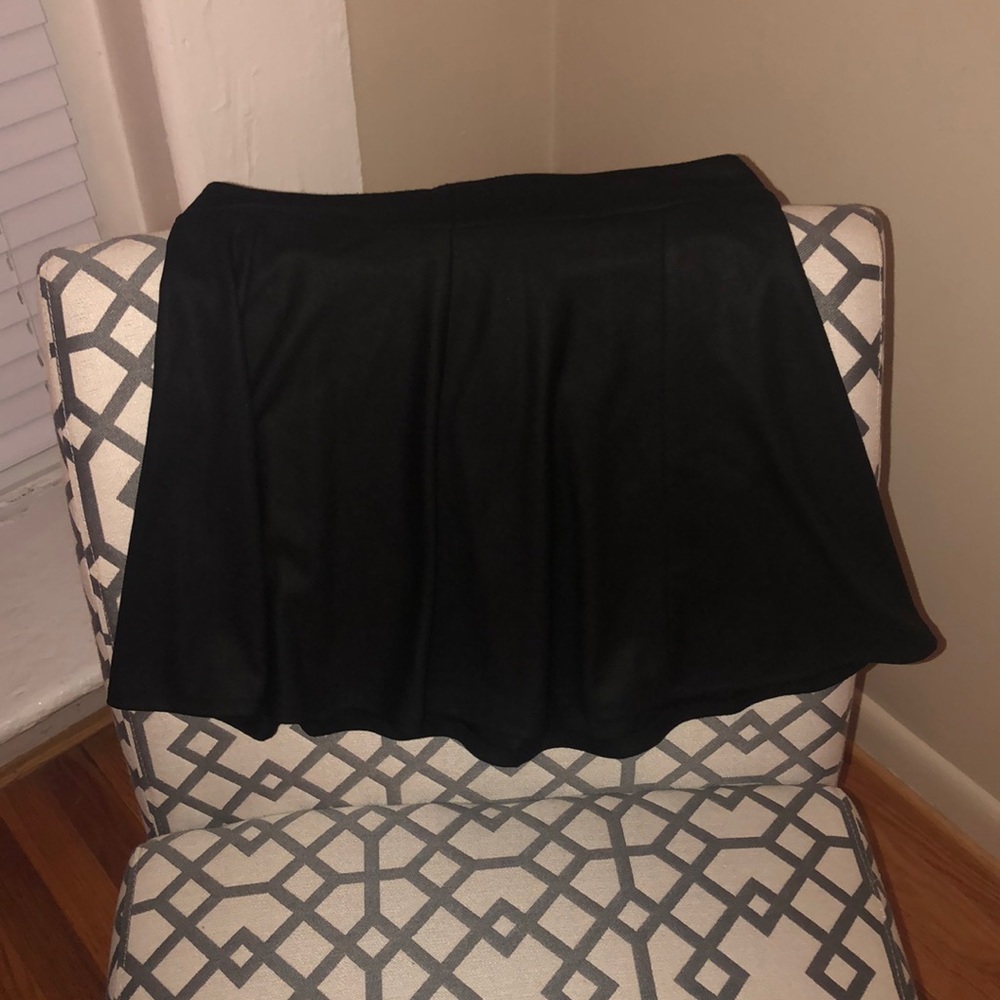Black pleather skirt